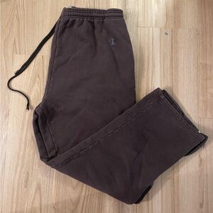 Y2K Champion Men's Dark Brown Straight Leg Sweatpants